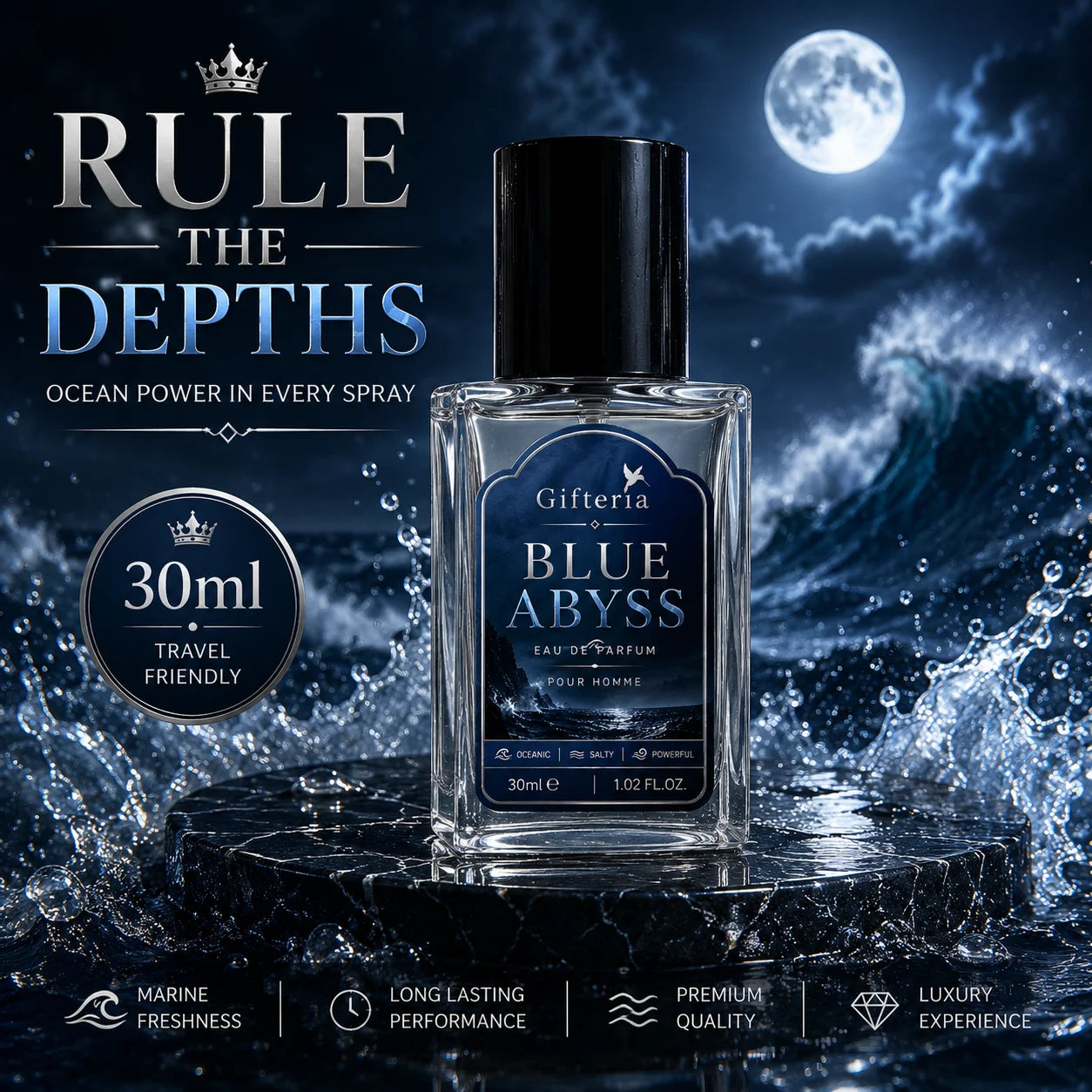 BLUE ABYSS – Inspired by Mega Mare | Oceanic Luxury Perfume