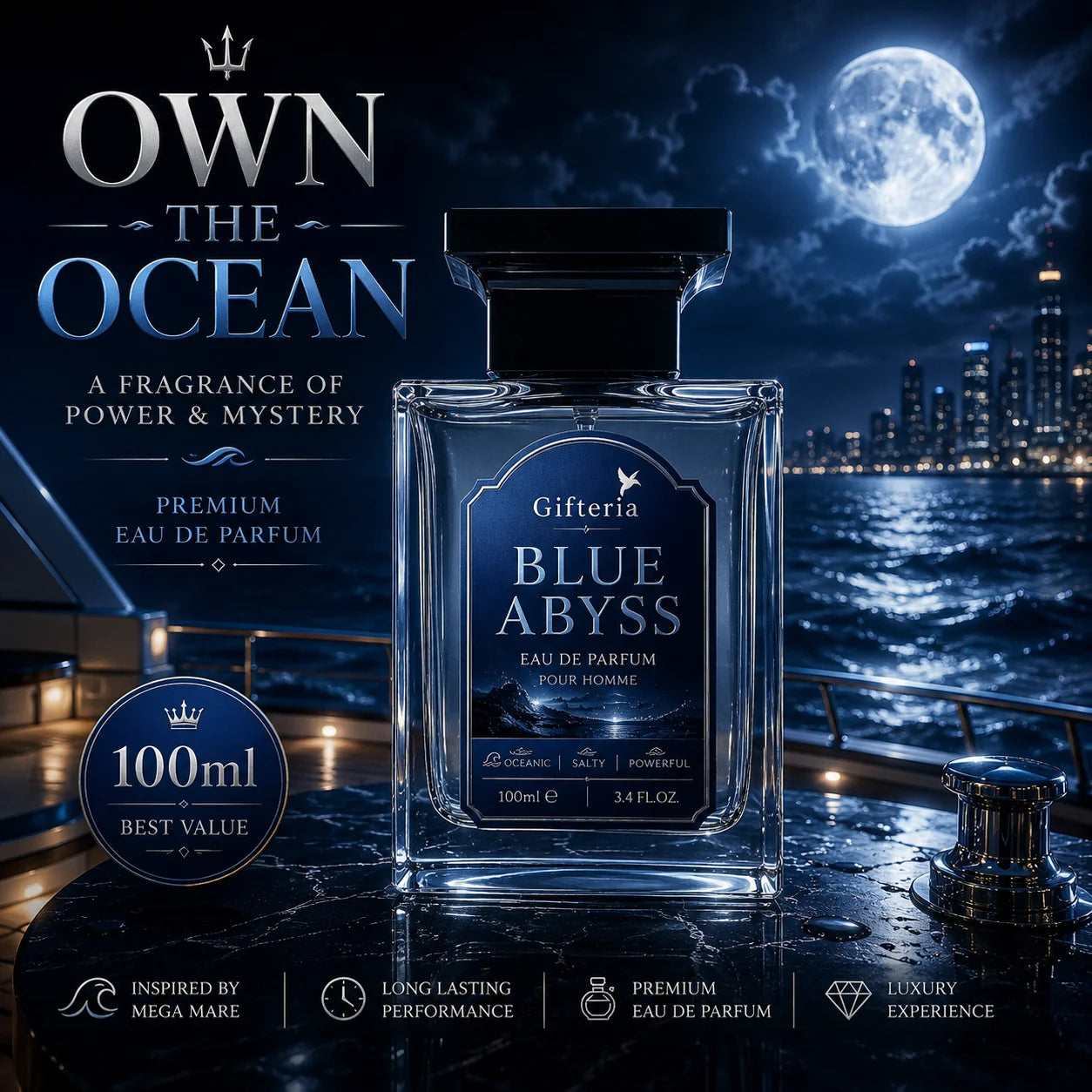 BLUE ABYSS – Inspired by Mega Mare | Oceanic Luxury Perfume